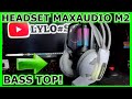 Headset gamer maxaudio m2 fone com super grave   microfone embutido led rgb