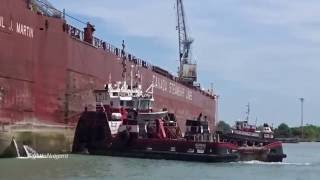 Ship RT. HON. PAUL J. MARTIN towed into Port Weller drydock