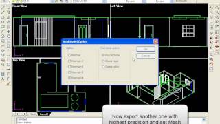 InteriCAD T5 - Surface Orientation,Export Mesh Size and Export Precision
