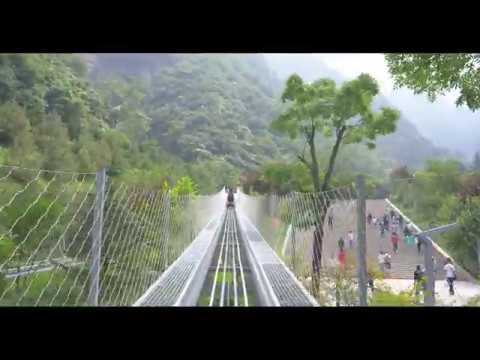 中國西安旅遊 華山西峰 華威滑道