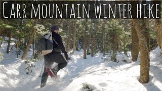 Carr Mountain Wintery Forest Hike &amp; A Wintery Forester Car - Hiking The White Mountains