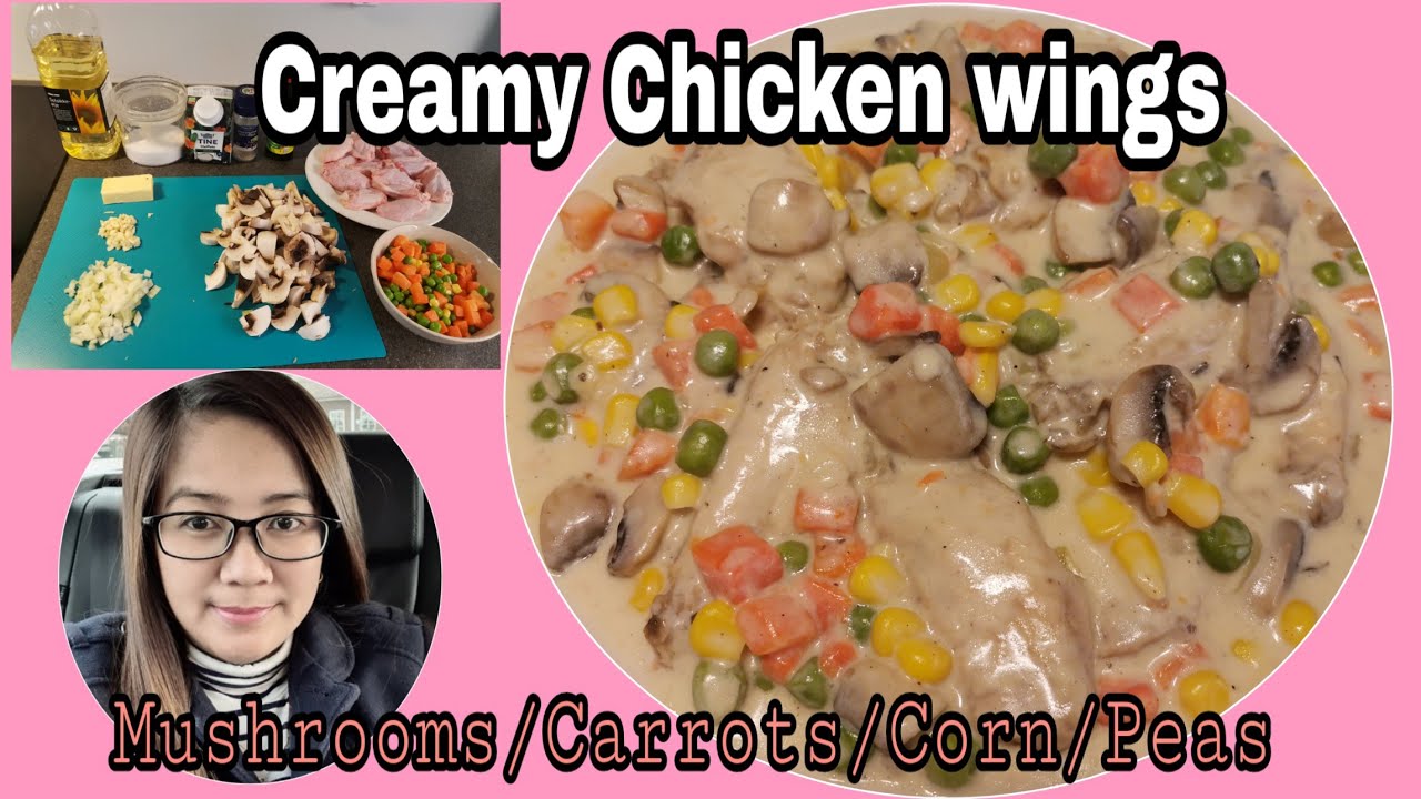 Creamy Chicken wings mushrooms sauce / Chicken recipe /Panlasang Pinoy