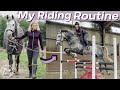 My riding routine for jumping this esme