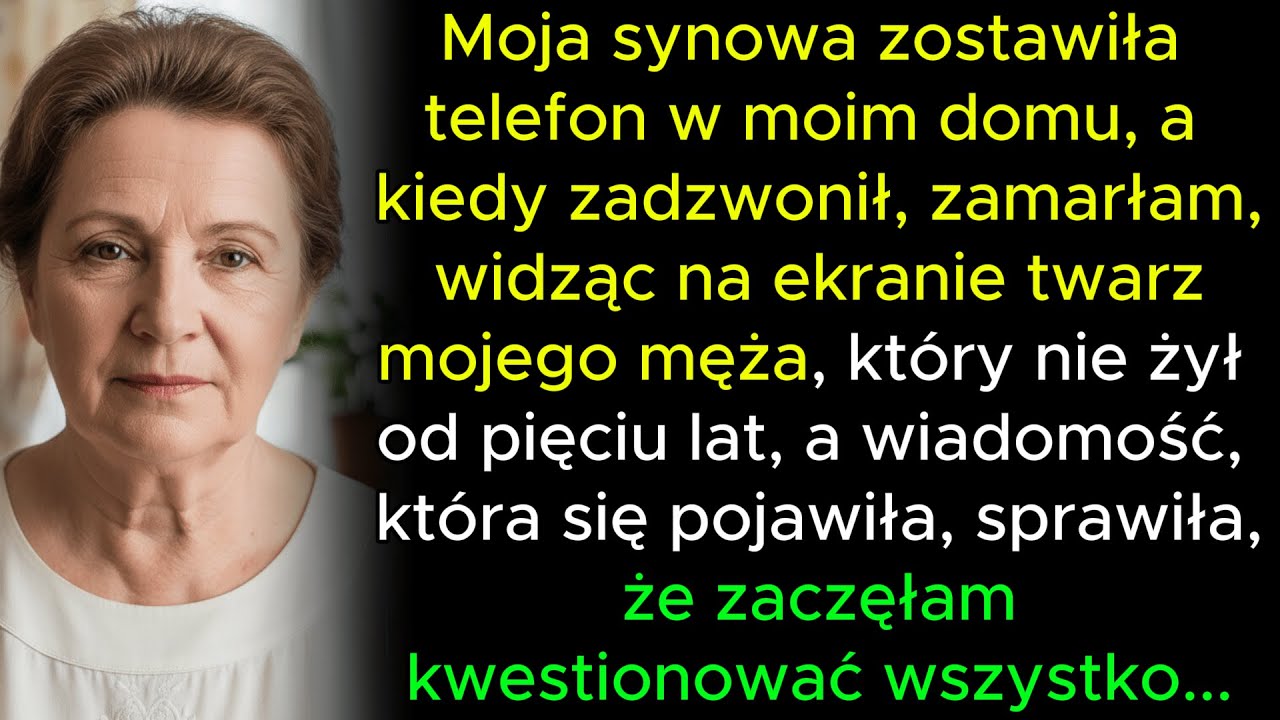Telefon mojej synowej zadzwonił. Na ekranie pojawiło się zdjęcie mojego zmarłego męża sprzed wielu l
