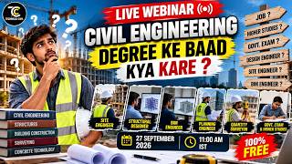 Civil Engineering ke baad Career kaise start kare 2026 🚀|Skills, Software & Jobs | FREE LIVE WEBINAR screenshot 1