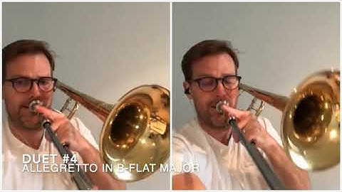 Trombone Play Along Duet from Selected Duets, Vol. 1 by H. Voxman: Duet #4 by Carl Henning