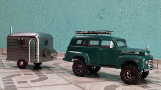 F-1 Perua + Trailer retrô • Pintura envelhecida • RC • Escala 1:10