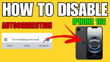 HOW TO DISABLE AUTOCORRECTION IPHONE 16E