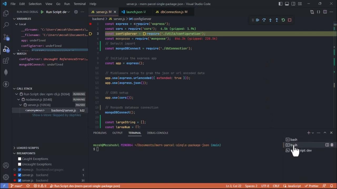 debugging JavaScript NodeJS in Visual Studio Code with launch, attach ...