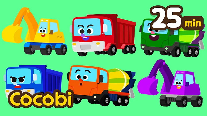 Construction Vehicles ABC Song | Songs for Kids | Compilation | Cocobi