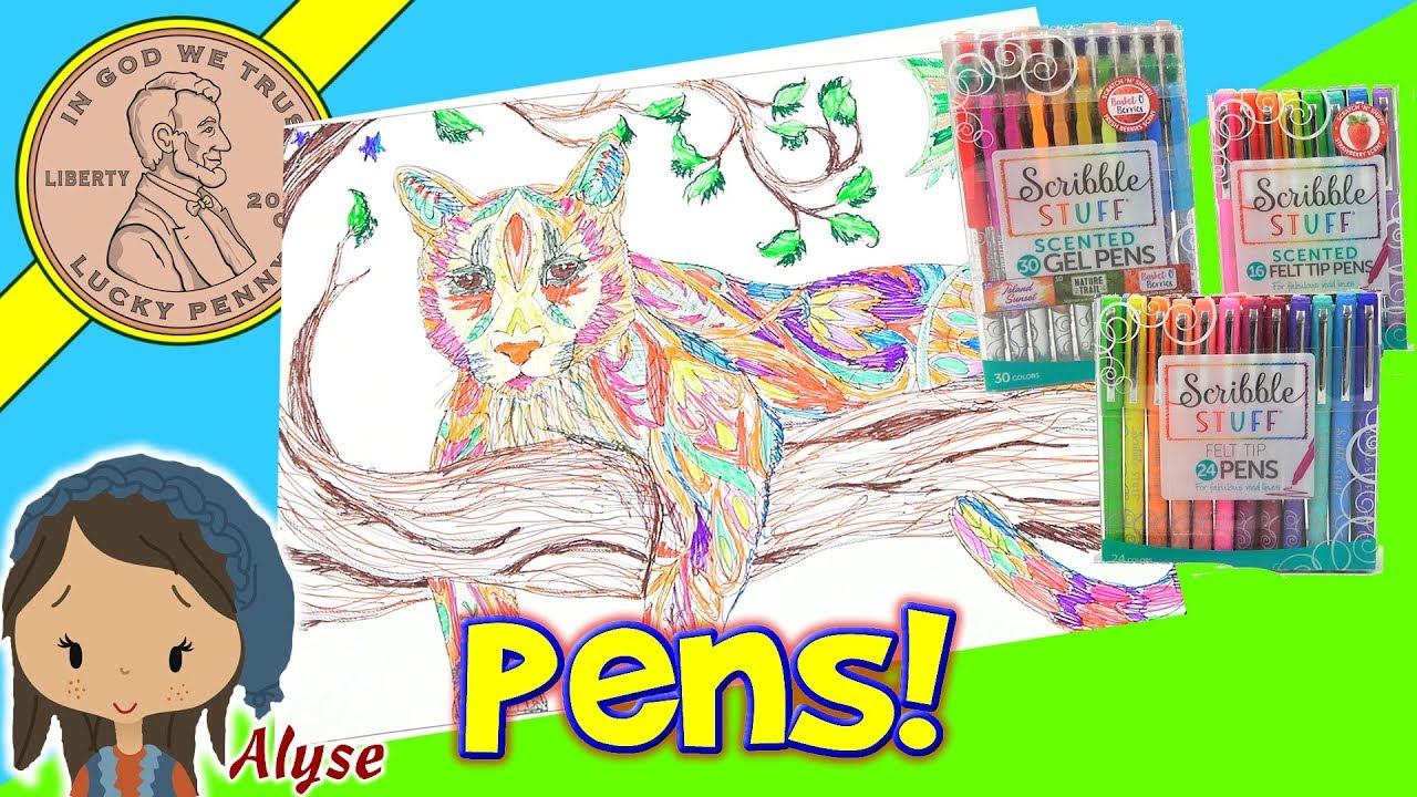 Scribble Stuff Scented Pens & Pencils Coloring - Back To School! 