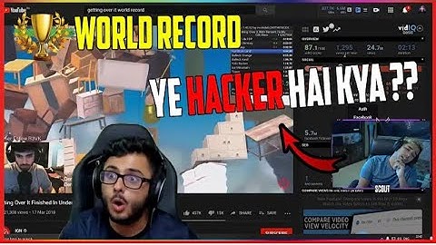 #Scout  #Carryminati #Fan scout & carryminati Reaction on Getting Over it World Record
