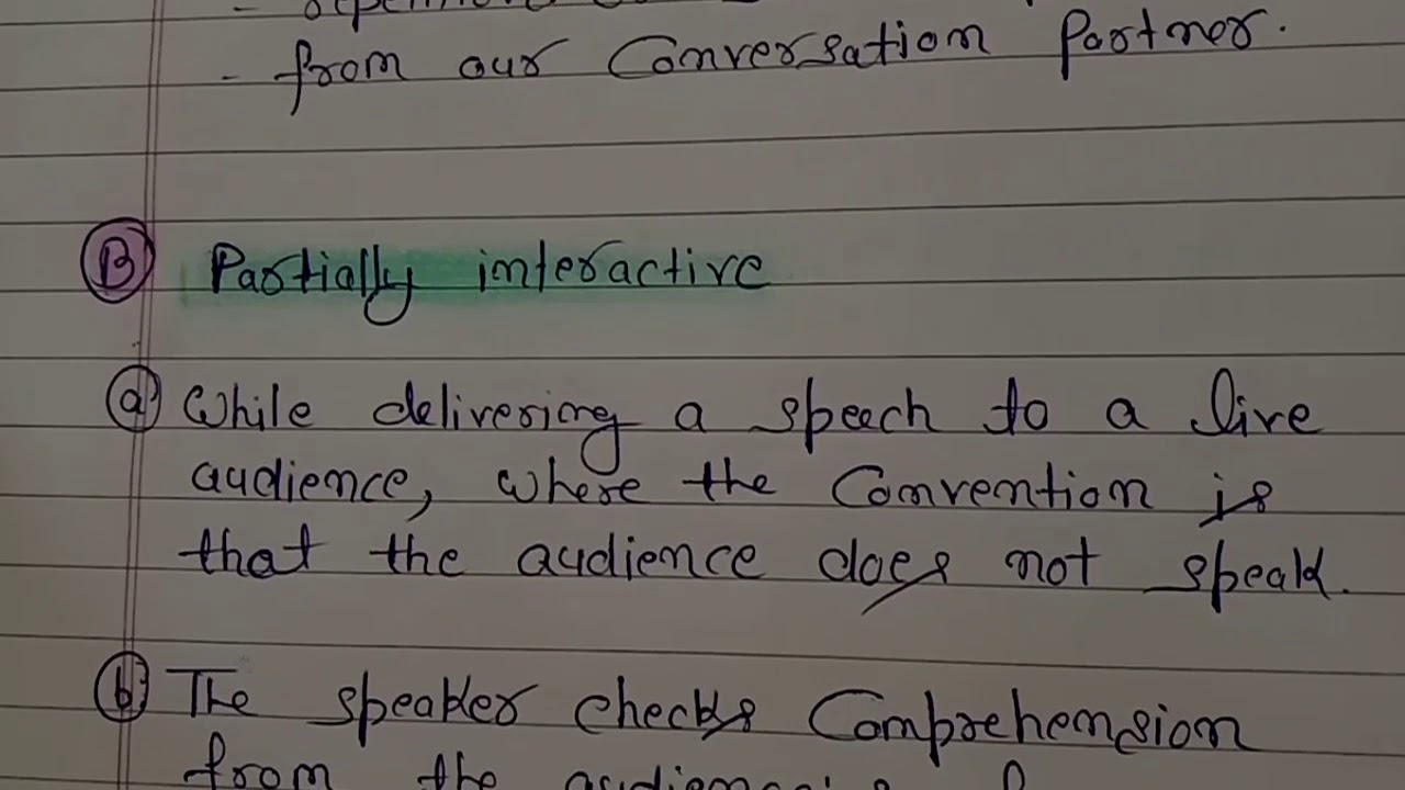 What is a non-interactive speaking?