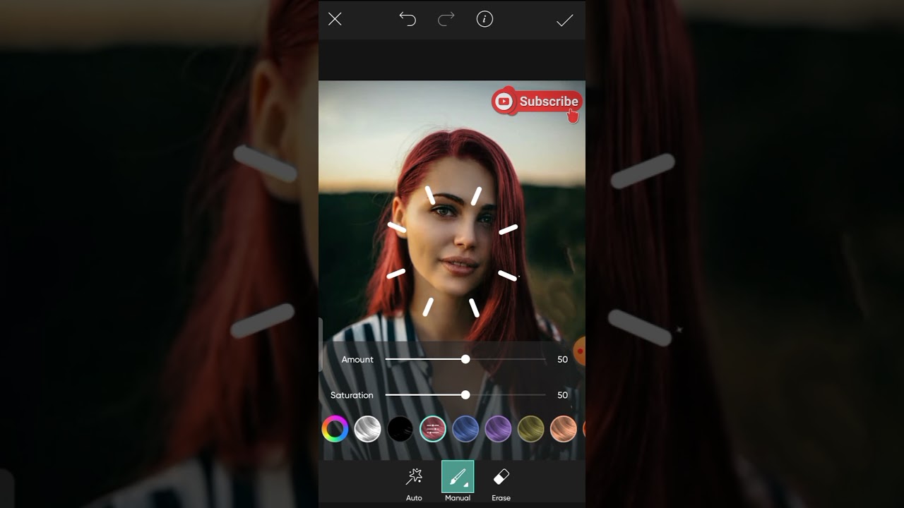 hair colour editing picsart