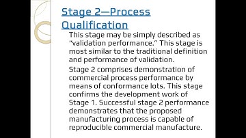 Lifecycle Approach to Process Validation