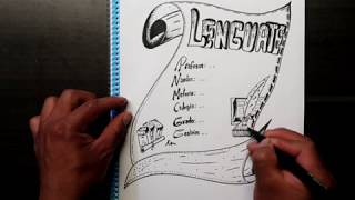 Cómo dibujar una caratula de lenguaje - How to draw a scroll - - thptnganamst.edu.vn