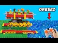 I build lego car to rescue the city under attacked by orbeez