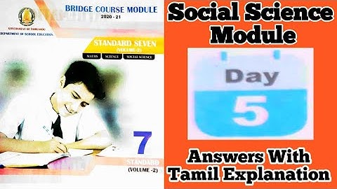 Class 7 Social Worksheet 5 Bridge Course Module Answers