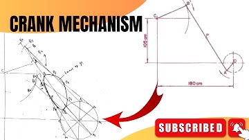CRANK MECHANISM | Link mechanism in technical drawing