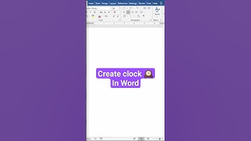 Create Clock 🕰 In word #shorts #msword #mswordtricks