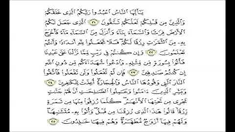حفظ سورة البقرةمن الايه 21 الى 25 مكررة