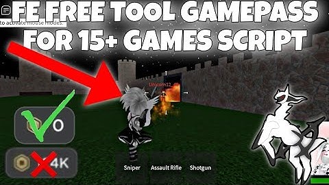 *FE* FREE TOOL GAMEPASS FOR 15+ GAMES SCRIPT! (0 ROBUX) | HYDROGEN • FLUXUS • ARCEUS X • DELTA!