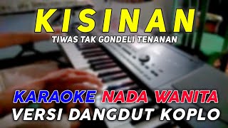 Kisinan - Karaoke Nada Wanita ( C mayor ) || Versi Dangdut Koplo