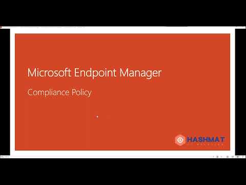 Microsoft EndPoint Manager: Compliance Policy Intune