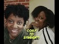 FROM COILY TO STRAIGHT!! I FLAT IRONNED MY NATURAL HAIR