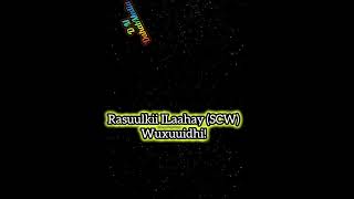 Rasuulkii Alle Scw Wuxuuidhi Qof Sharkii Sheydaanka Kama Badbaadi Karo Illaa Dikriga Ilaahay Uun..