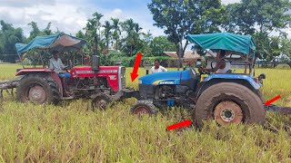 Tractor Stuck in Mud Recovery By Tractor,New Holland 4710Di Tractor,Maha Mahan Tractor 5245 Di