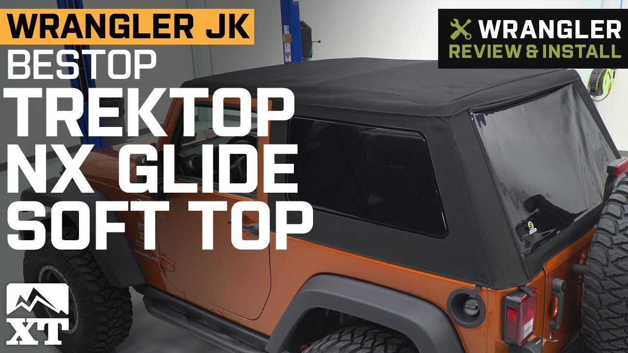 Bestop 5492235 Black Diamond Trektop NX Glide Convertible Soft Top for  2007-2018 Wrangler JK 2-door