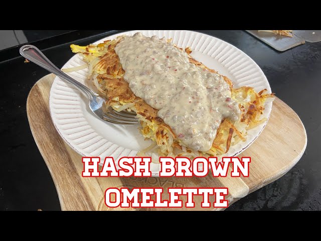 Loaded Grilled Hash Brown Omelet