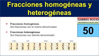 50 - Fracciones homogéneas y heterogéneas