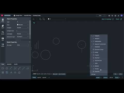 AutoCAD Web   034 ARRAY polar