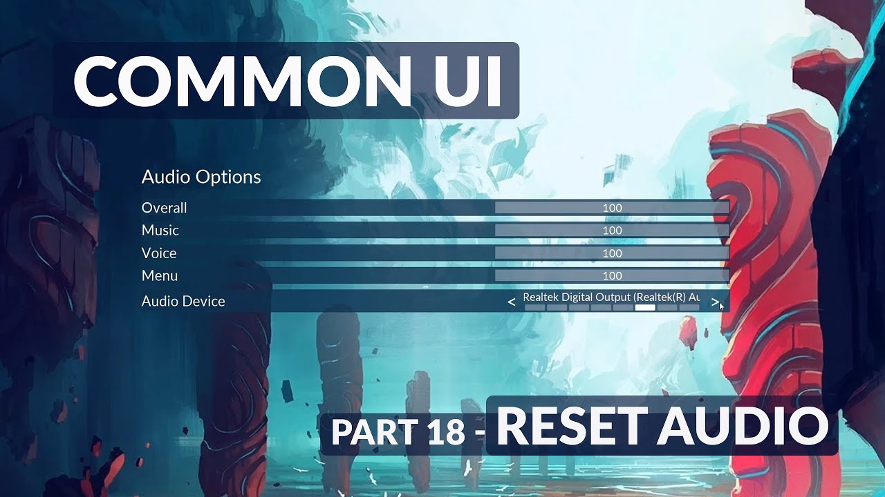 Sound Ui Menu Reset Audio Options - Unreal Common UI Menu System #18 - YouTube