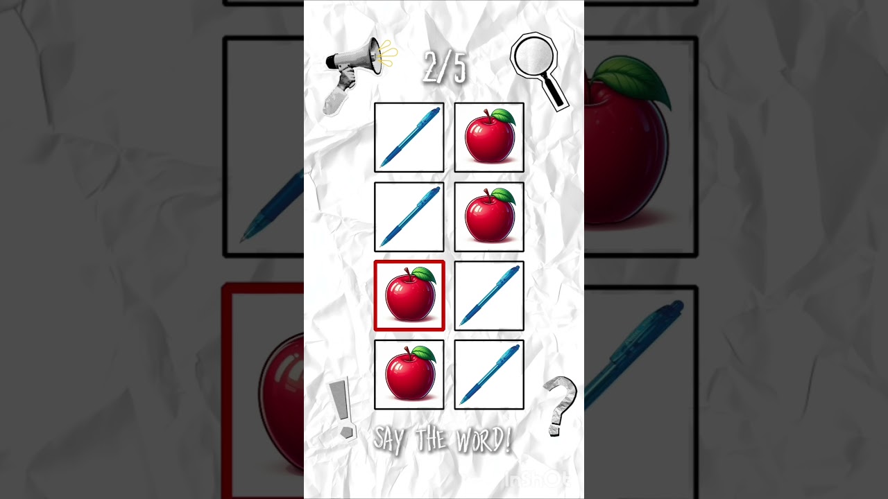 🧠 Learn English Words | Pen.& Apple | Say the word