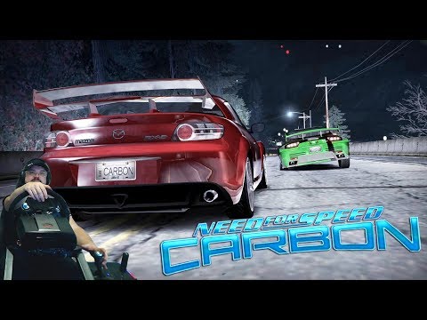 Видео: Баттл против KENJI в каньоне и Mazda RX-7 в Need for Speed: Carbon на руле Fanatec Clubsport