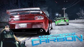 Баттл против KENJI в каньоне и Mazda RX-7 в Need for Speed: Carbon на руле Fanatec Clubsport
