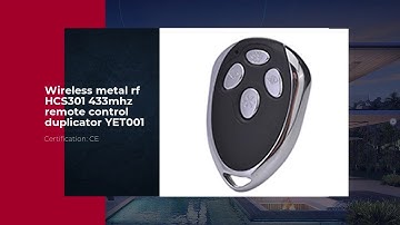 Do you know Wireless metal rf HCS301 433mhz remote control duplicator YET001
