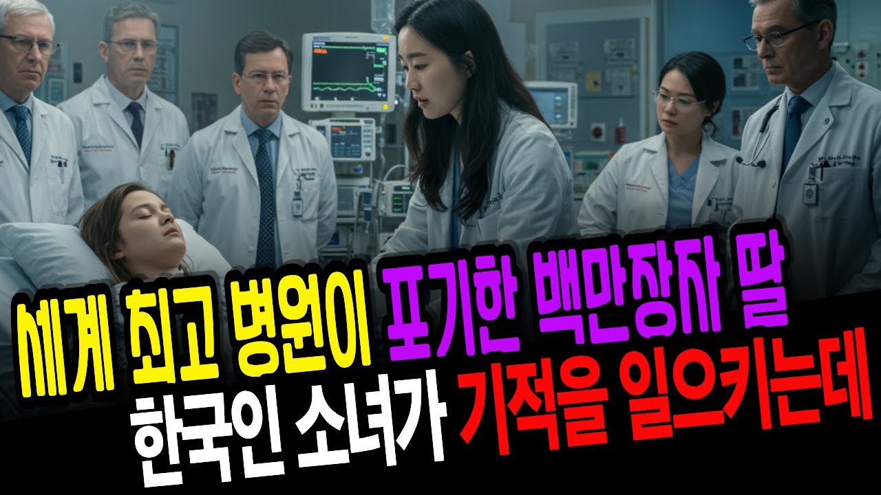 세계 최고 병원이 포기한 백만장자 딸, 한국인 소녀가 기적을 일으키는데