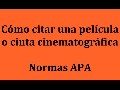 Video: Cómo Nombrar Una Película