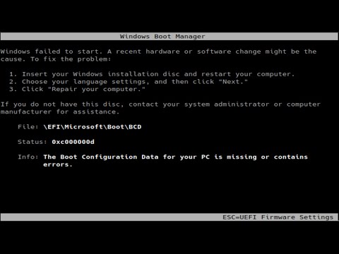 Windows Boot Manager Windows không thể bắt đầu khắc phục