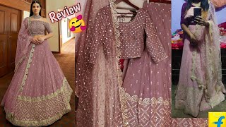 Mirror Work Embroidery Lehenga | Flipkart Pink Lehenga Review