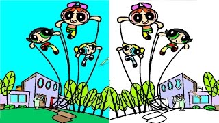 Power Puff Girls Online Coloring Pages - Coloring Book Game screenshot 3