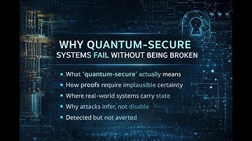 Video 24:  Why Quantum Security Breaks in the Real World (Hardware vs Proofs)