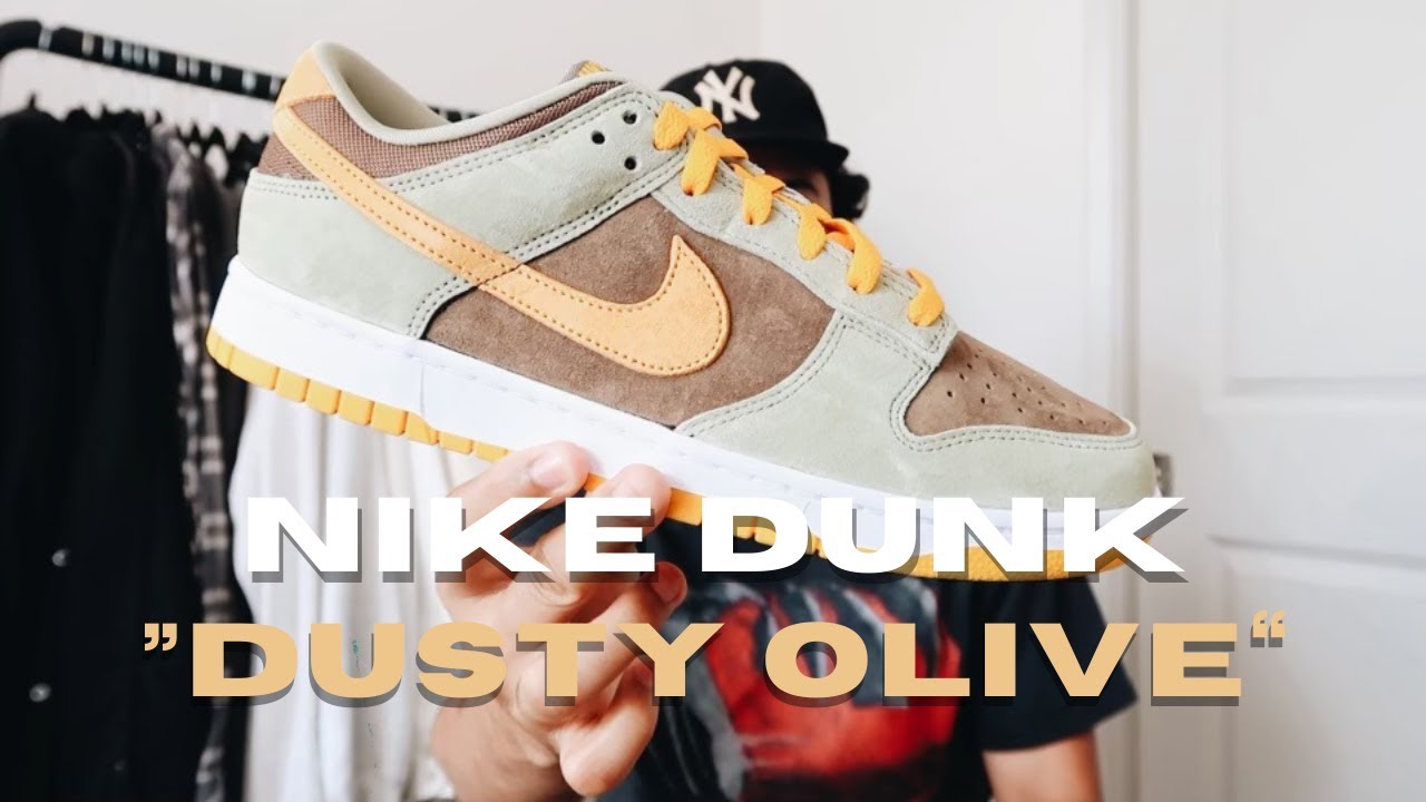 nike dunk low dusty olive gold