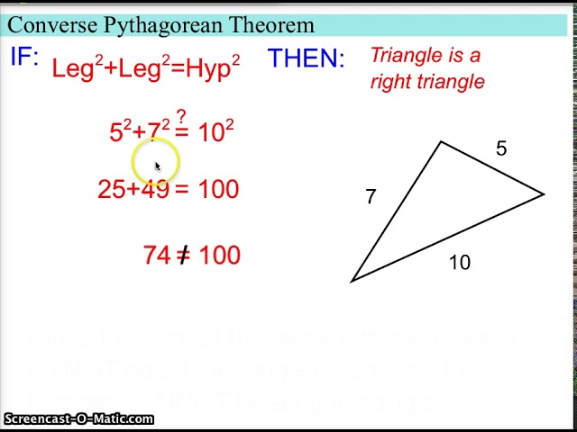 Converse Pythagorean Theorem - YouTube