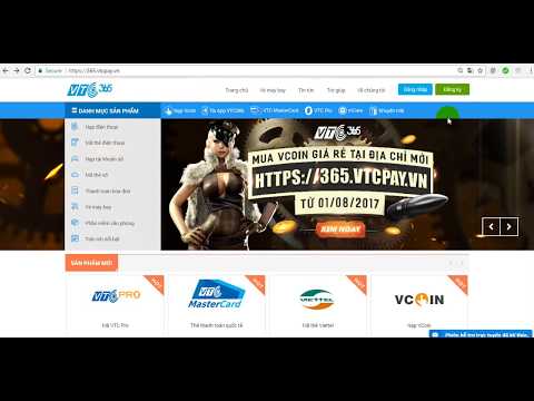 Hướng dẫn mở tài khoản ví điện tử VTC Pay trên website VTC365 (2017)