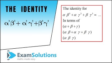 Identity : Sum of Product Pairs of Cubes of Roots  | ExamSolutions
